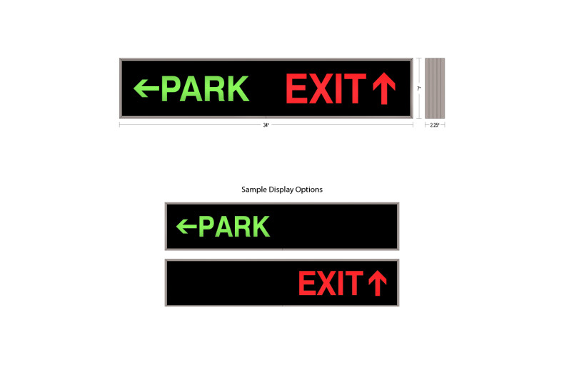 Park Ride Exit Sign Backlit PARK and EXIT Parking Sign #34528 | Lightbox Shop