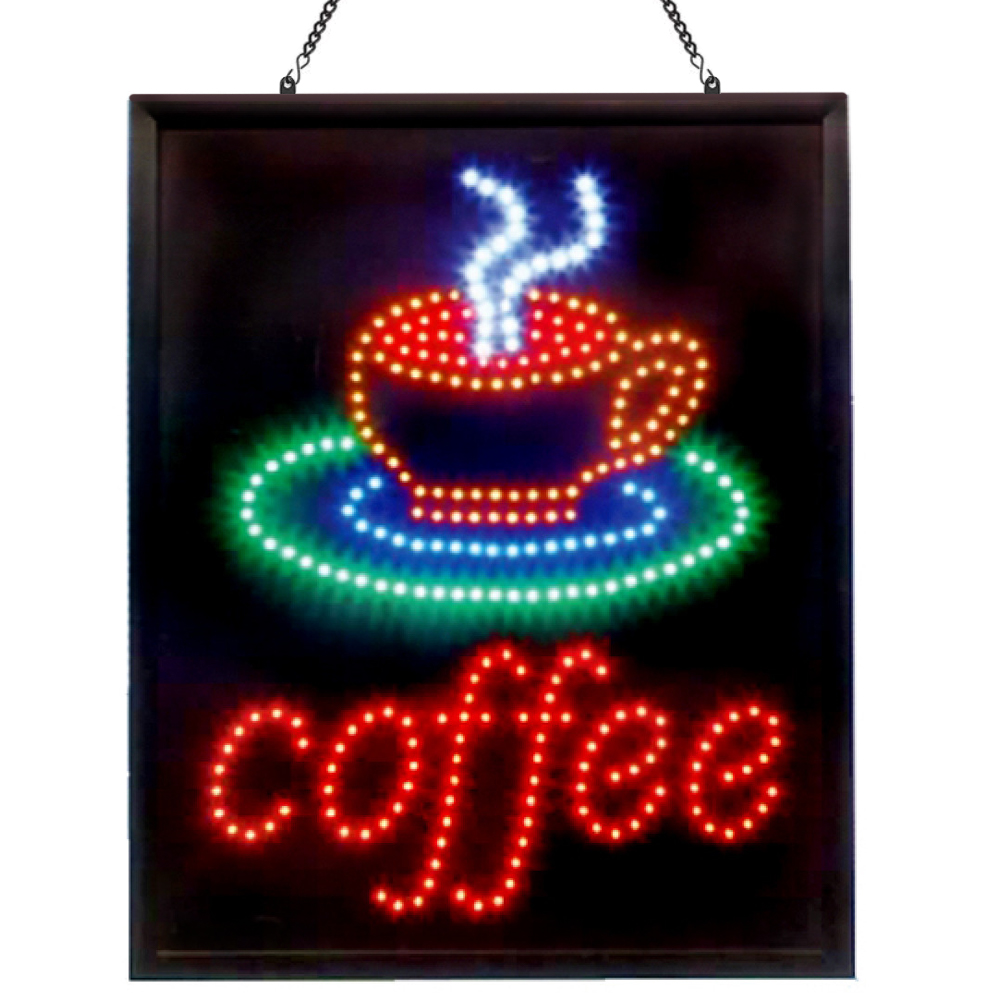 LED Coffee Sign Flashing Service Signs