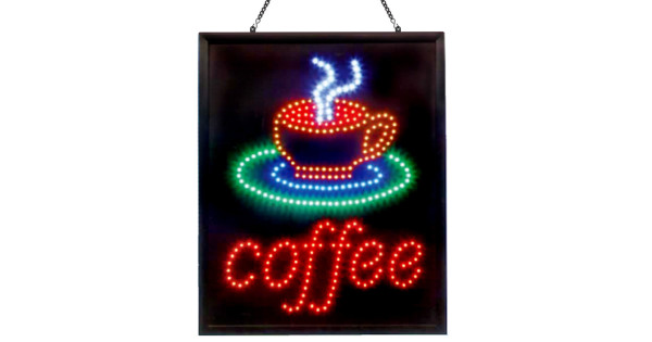 LED Coffee Sign Flashing Service Signs