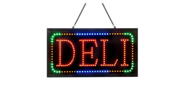 DELI LED Sign Bright Flashing Restaurant Signs
