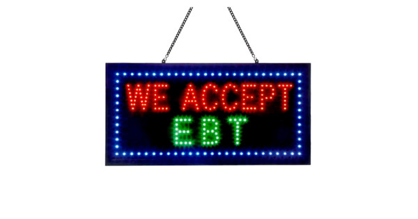 EBT LED Sign Flashing Window Signs for Business