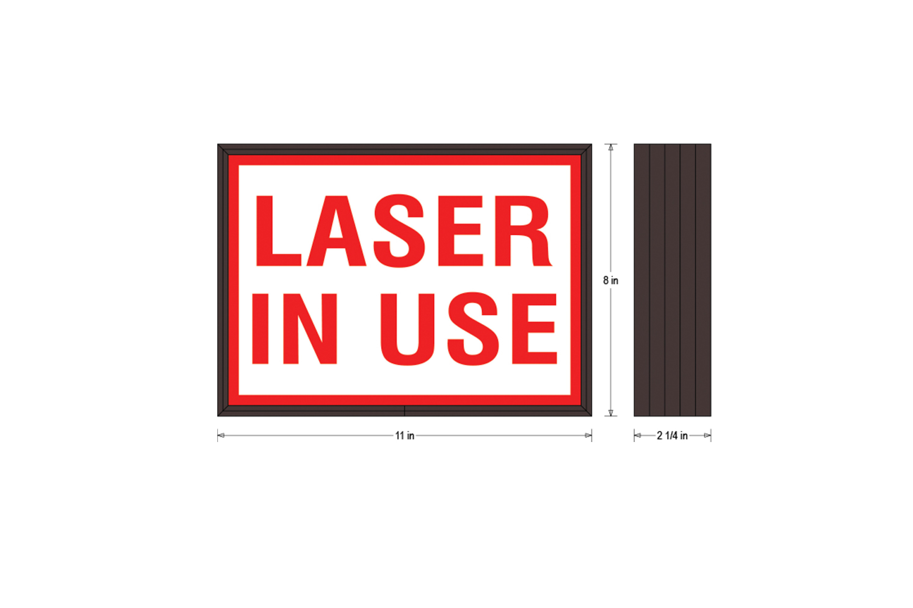 Led In Use Sign Laser In Use LED Medical Warning Sign 38831 - Lightbox Shop