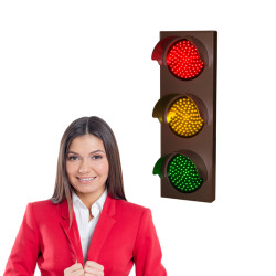 LED Traffic Lights 3 Signals Red, Amber and Green 12-24 VDC, 7x21